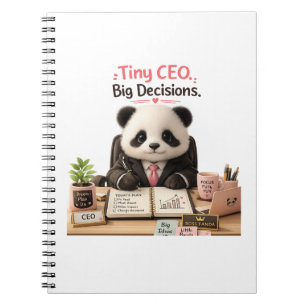 Espiral Caderno do Pequeno CEO Grandes Decisões Bebê Panda