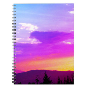 Espiral Caderno do por do sol