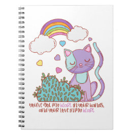 Espiral Caderno do Rainbow Kitten + Citação
