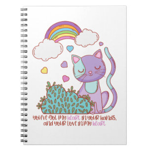 Espiral Caderno do Rainbow Kitten + Citação