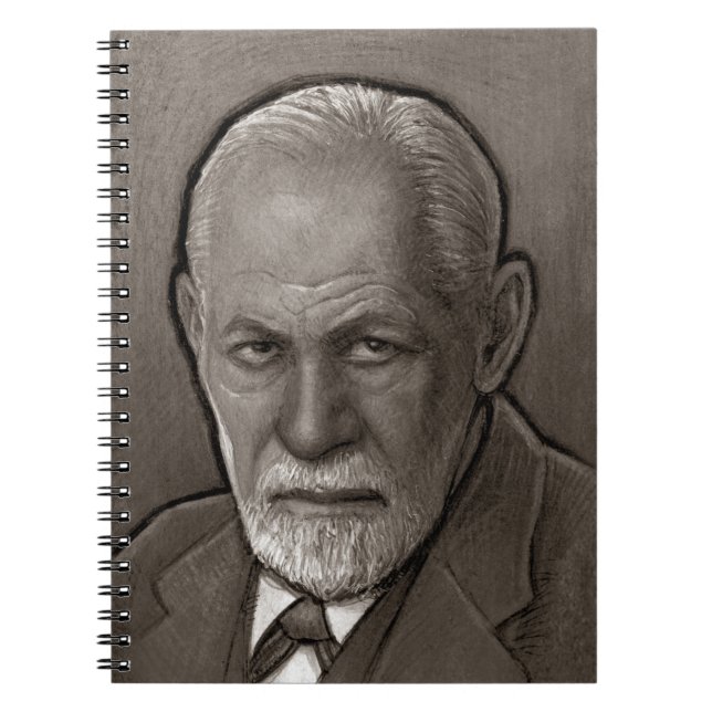 Espiral Caderno do retrato de Sigmund Freud (80 páginas (Frente)