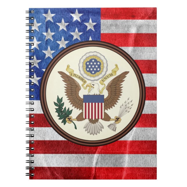 Espiral caderno do selo do excelente americano (Frente)