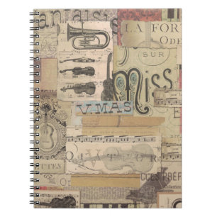 Espiral caderno do tema da música do teste padrão da not