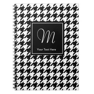 Espiral Caderno do teste padrão de Houndstooth com