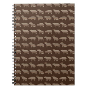 Espiral Caderno do teste padrão do Capybara