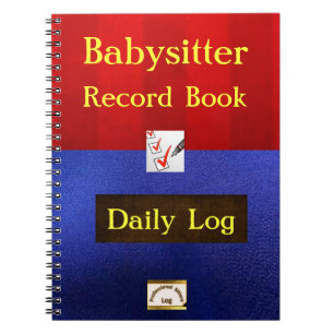 Espiral Caderno do trabalho da baby-sitter