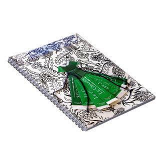 Espiral caderno do vestido do café