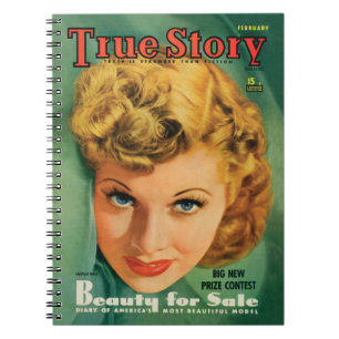 Espiral Caderno do vintage de Lucille Ball desde 1941