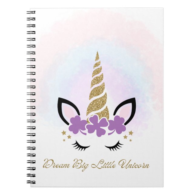 Espiral Caderno dos Sonhos de Unicórnio (Frente)