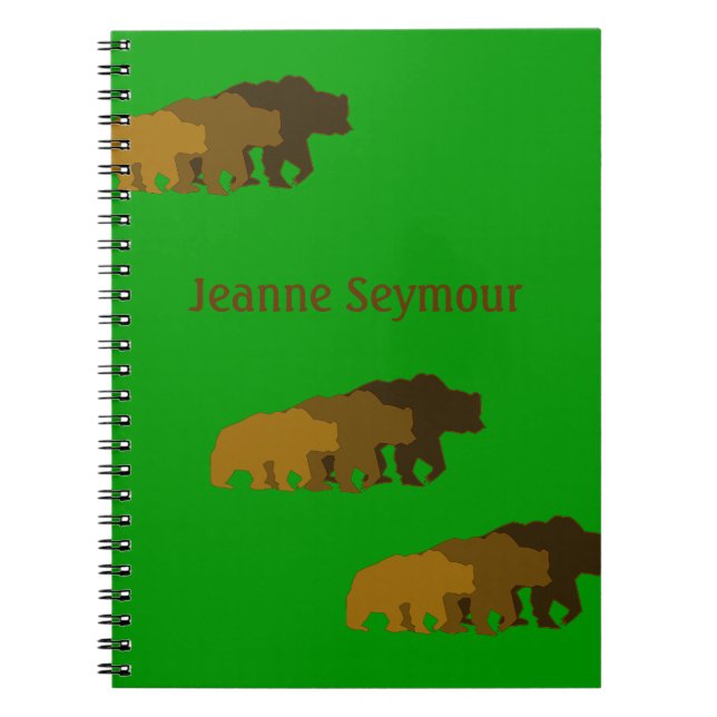 Espiral Caderno dos ursos de urso (Frente)