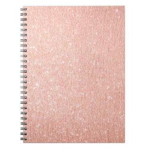 Espiral Caderno Dourado cor-de-rosa