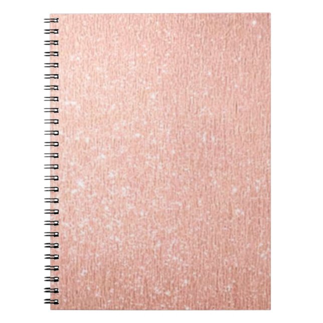 Espiral Caderno Dourado cor-de-rosa (Frente)
