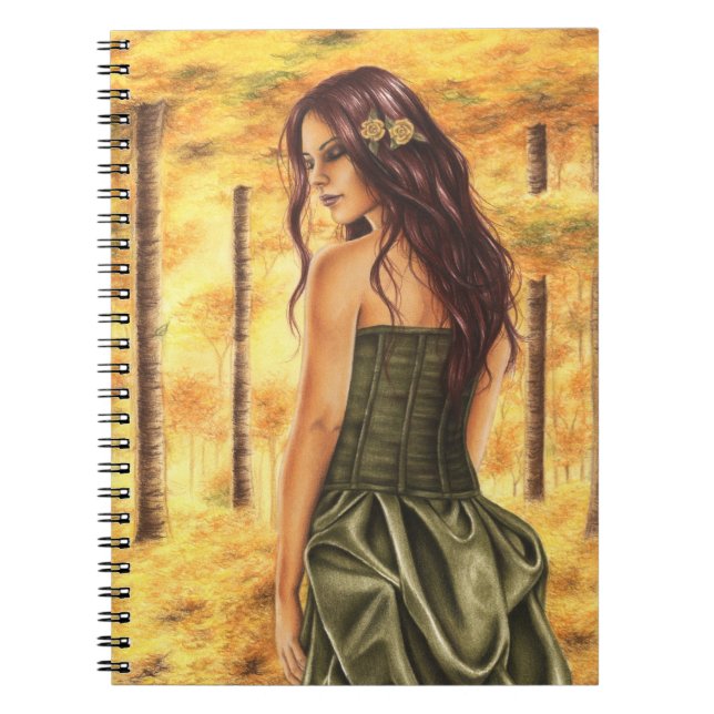 Espiral Caderno dourado da floresta (Frente)