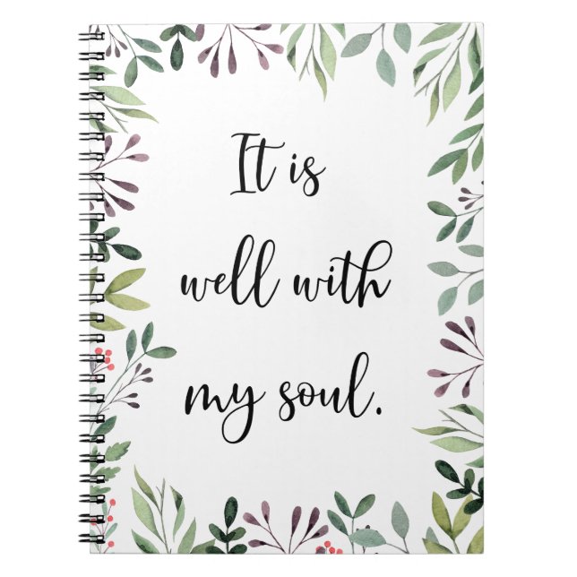 Espiral Caderno É tranqüilo com a minha alma (Frente)