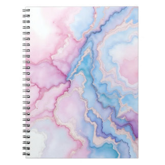 Espiral caderno efeito mármore