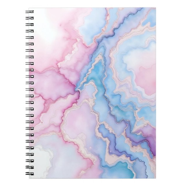 Espiral caderno efeito mármore (Frente)
