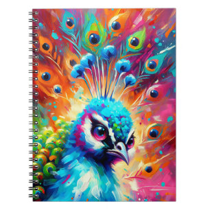 Espiral Caderno Elegância Pavão Prismático