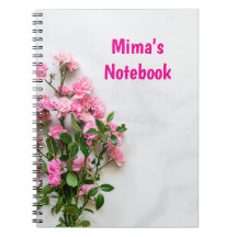 Caderno elegante com primeiro nome personalizado e
