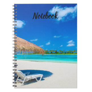 Espiral Caderno Elegante da Bela Praia Marítima