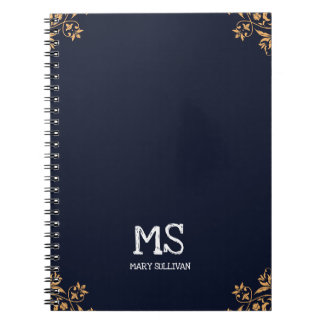 Espiral Caderno Elegante Monogramado para Ela