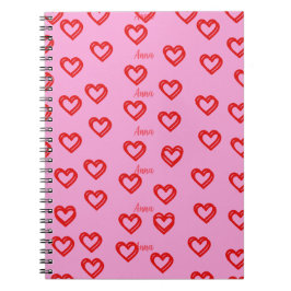 Espiral Caderno em Forma de Coração