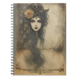 Espiral Caderno Encantador Gótico