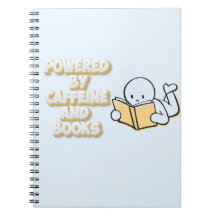 Caderno Energizado por Cafeína e Livros