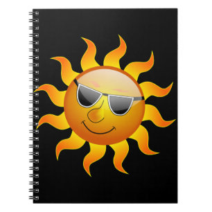 Espiral Caderno engraçado de Sun do verão