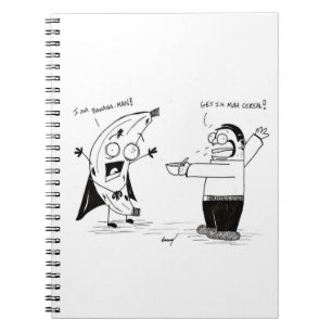 Espiral Caderno engraçado dos desenhos animados do homem