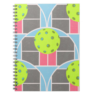 Espiral Caderno escavado de Pickleball moderno