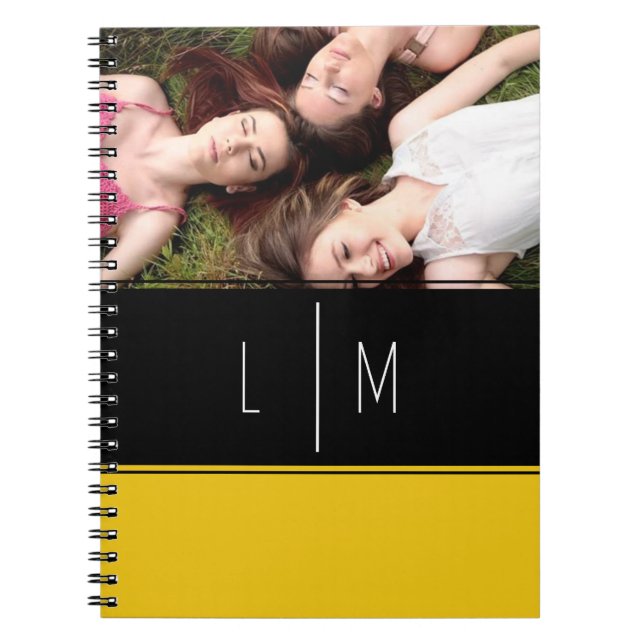 Espiral Caderno escolar bloco de cor de foto personalizada (Frente)