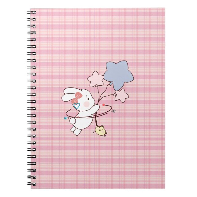 Espiral Caderno Escolar Coelho Pastel (Frente)