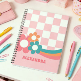 Espiral Caderno Escolar Menina Rosa Personalizado