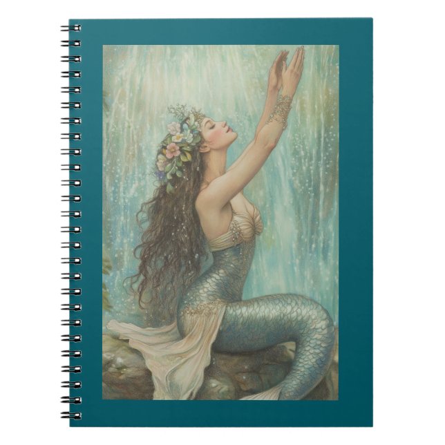 Espiral Caderno Escolar Sereia Adorável (Frente)