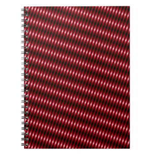 Espiral Caderno Espiral, Abstrato Diagonal Vermelho