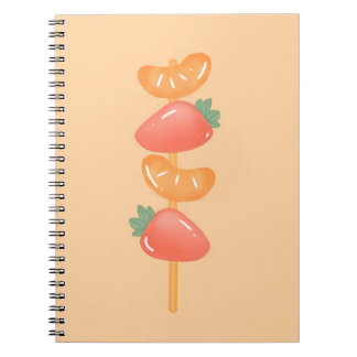 Espiral Caderno espiral-espeto de frutas  