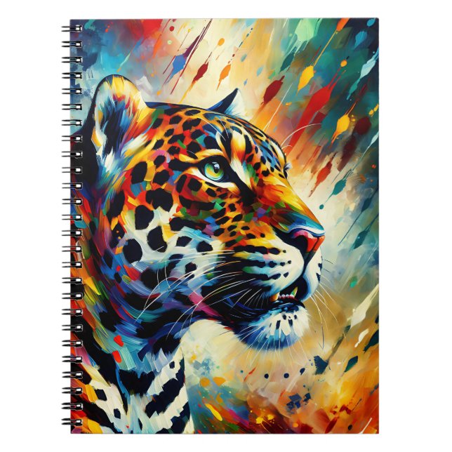 Espiral Caderno Espírito Leopardo Espectro (Frente)