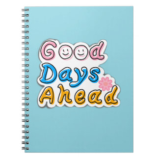 Espiral Caderno Estético Azul Céu Dias Melhores à Frente