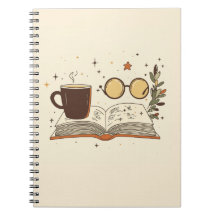 Caderno Estético de Café de Leitura Aconchegante