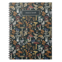 Caderno estético Mushrooms Cottagecore