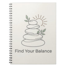 Caderno Estético Zen Encontre Seu Equilíbrio