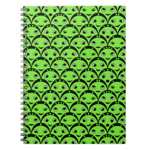Espiral Caderno estrangeiro verde bonito