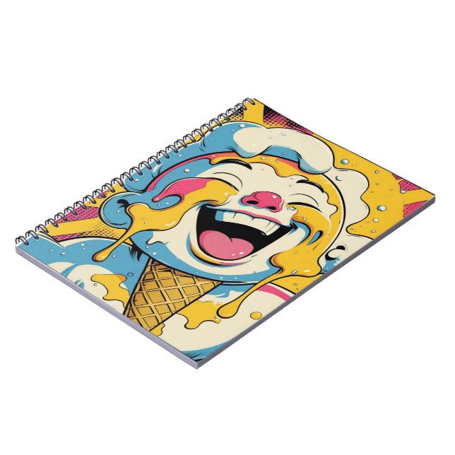 Espiral Caderno Explosão de Arte Pop de Sorvete (Left Side)