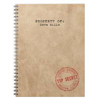Caderno extremamente secreto customizável -