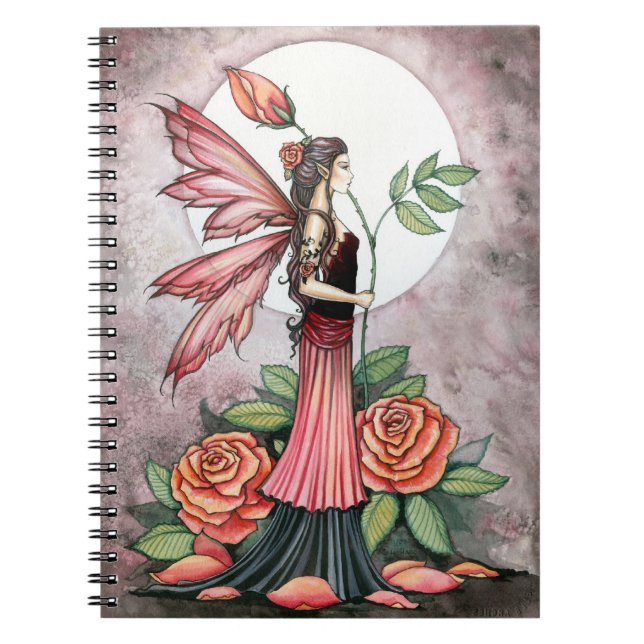 Espiral Caderno Fada Rosa Adorável (Frente)