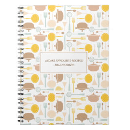 Espiral Caderno favorito das receitas da mãe do