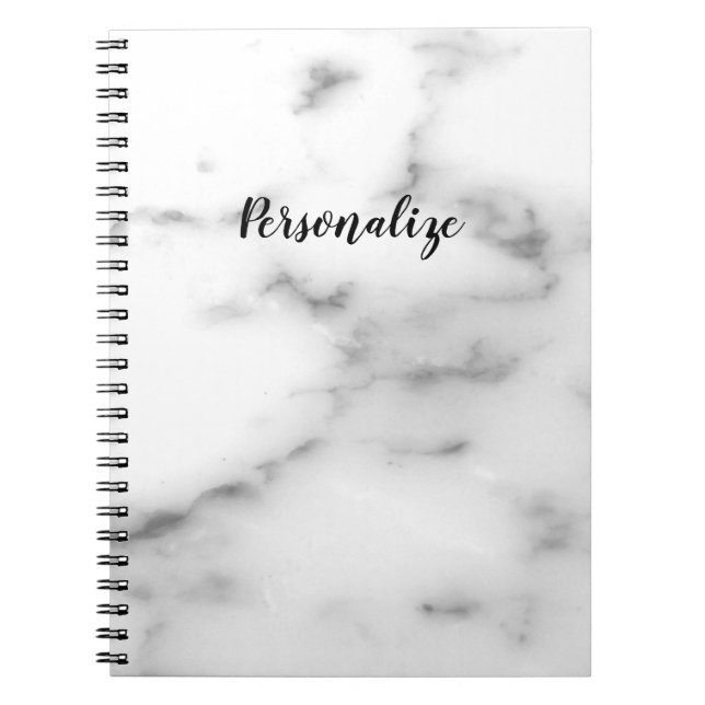 Espiral Caderno feito sob encomenda de mármore de pedra (Frente)