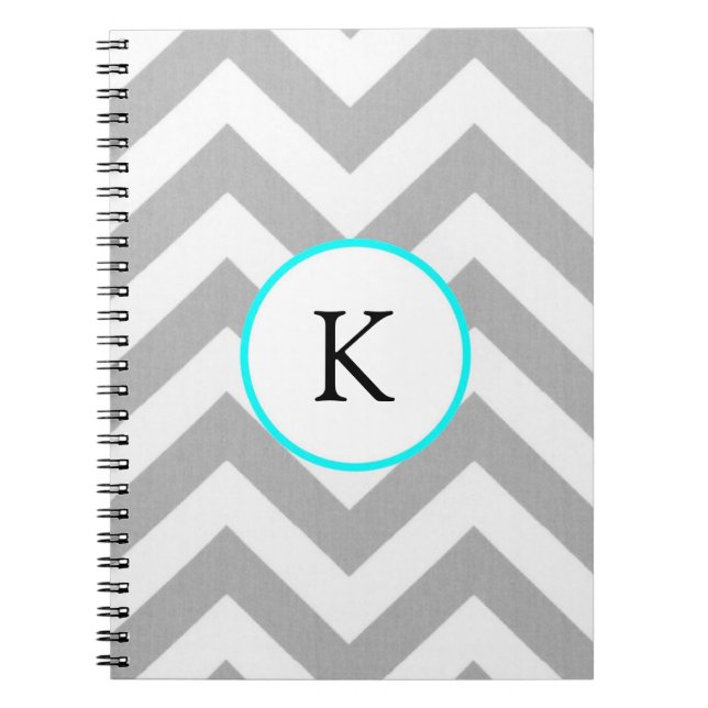 Espiral Caderno feito sob encomenda - design: Chevron (Frente)