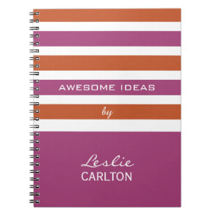 Espiral Caderno feito sob encomenda do monograma do teste