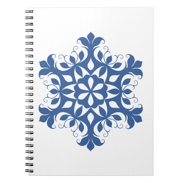 Espiral Caderno Floco de Neve Azul (Frente)
